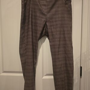 Soho Apparel Women's Plaid Trousers - Brown